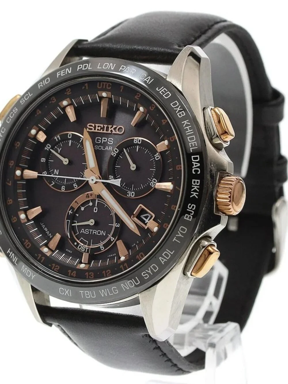 SEIKO Astron SBXB025/8X82-0AB0-1 GPS Solar Powered Radio Men's Watch